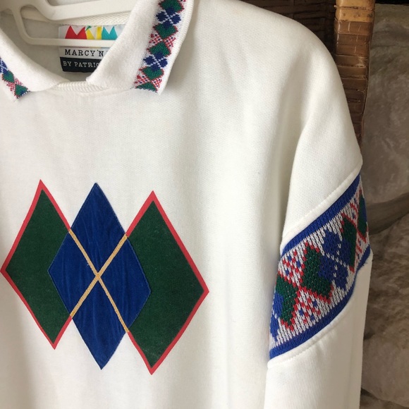 Vintage 80’s Argyle sweater - Picture 2 of 4